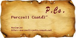 Perczell Csató névjegykártya